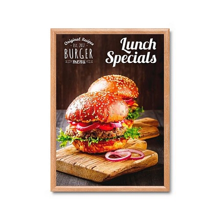 Klaprám ostrý roh 25 mm dřevěný dekor profilu, 50x70 cm