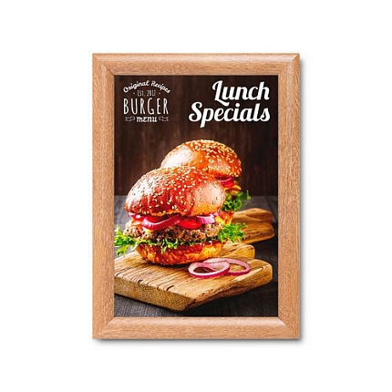 Klaprám ostrý roh 25 mm dřevěný dekor profilu, A4