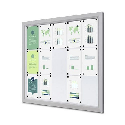 Venkovní uzamykatelná vitrína Slim 15xA4