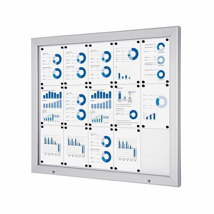 Venkovní uzamykatelná vitrína Alpha 15xA4, tlumiče