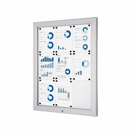 Venkovní uzamykatelná vitrína Alpha 9xA4, tlumiče