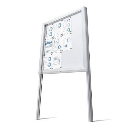 Nohy pro vitríny SCT a SCL, určené pro zabetonování do země, stříbrná