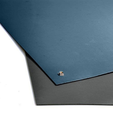 Antistatická podložka pro elektrická zařízení, šířka 120 cm, metrážová, modrá