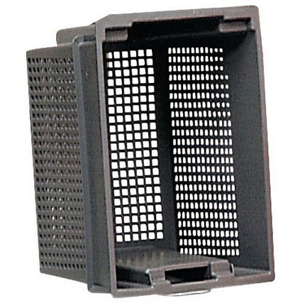 Stohovatelný přepravní box Schoeller Allibert, objem 70 l, perforované stěny, šedý/světle šedý