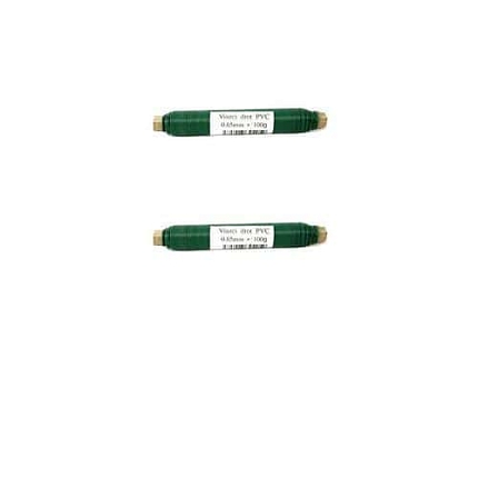 Drát vázací, poplastovaný, zelený, pr. 0,65 (0,55) mm / 100 g, sada 2 ks