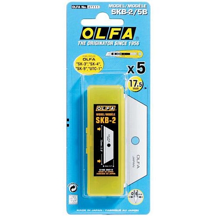 Náhradní čepele pro bezpečnostní nože Olfa, pro model SK4, průměr čepele 17,5 mm, 5 ks