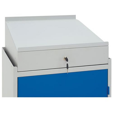 Uzamykatelný box Manutan Expert, 1 box, modrý