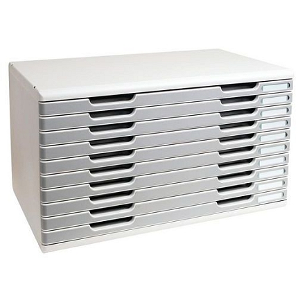 Zásuvkový modul Multiform A3, 10 zásuvek, šedý