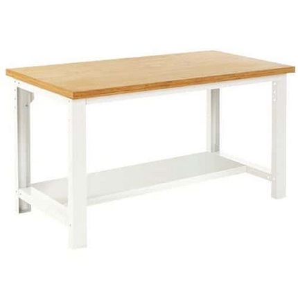 Pracovní stůl Bott Cubio, multiplex, pevná police, 75 x 200 cm