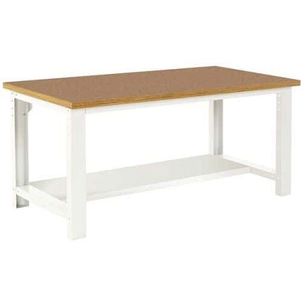 Pracovní stůl Bott Cubio, fenol, pevná police, 75 x 200 cm