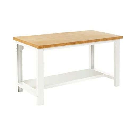 Pracovní stůl Bott Cubio, linoleum, pevná police, 90 x 200 cm