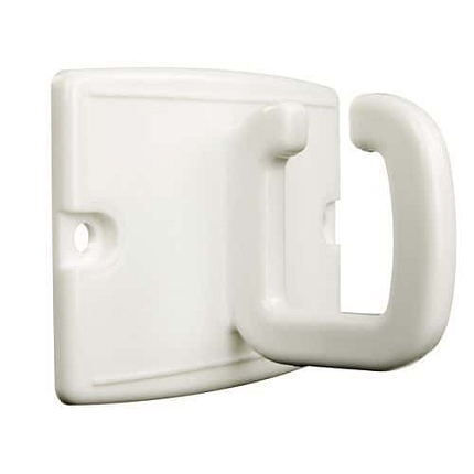 Samolepicí háček pro zahrazovací plastový řetěz, bílá