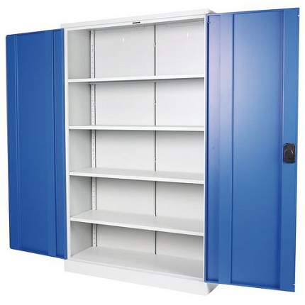 Kovová dílenská skříň Manutan Expert, 195 x 120 x 42,1 cm