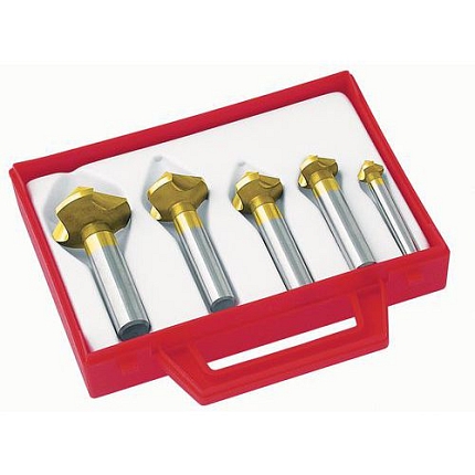 Sada 5 vrtáků na zkosení HSS