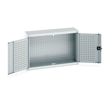 Závěsná skříňka Bott Cubio, zadní panel typu perfo, 70 x 105 x 32,5 cm, šedá-šedá