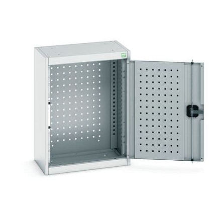 Závěsná skříňka Bott Cubio, zadní panel typu perfo, 70 x 52,5 x 32,5 cm, šedá-šedá