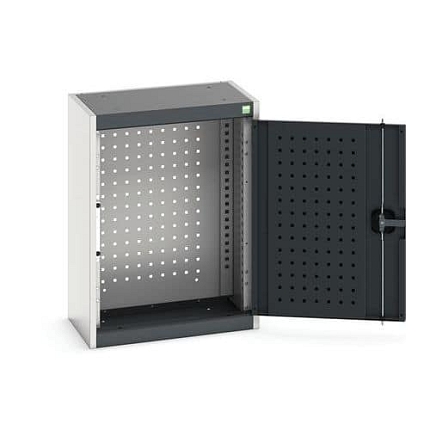 Závěsná skříňka Bott Cubio, zadní panel typu perfo, 70 x 52,5 x 32,5 cm, šedá-antracit