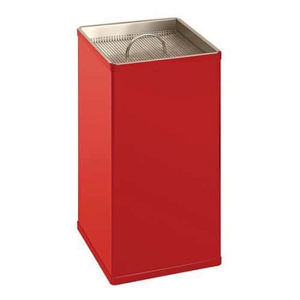 Čtyřhranný popelník s pískem červený