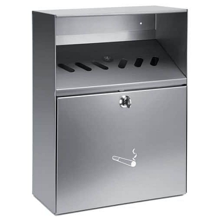 Nástěnný popelník se stříškou z nerezové oceli