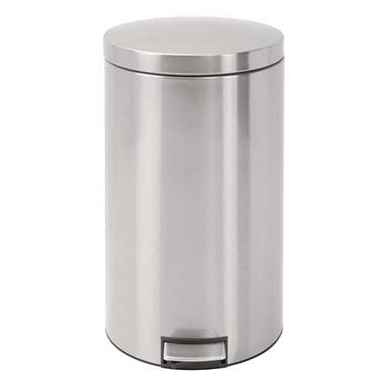 Odpadkový koš s nožním pedálem Silent 45 l z matné nerezové oceli STDD