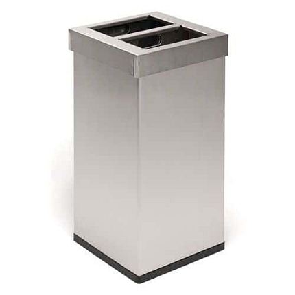 Odpadkový koš Carro Mix 2 x 25 l z matné nerezové oceli