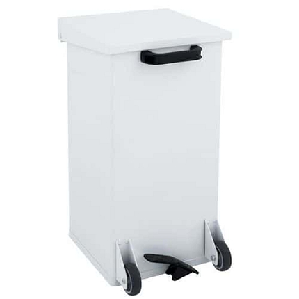 Mobilní odpadkový koš Carro-Kick 55 l bílý