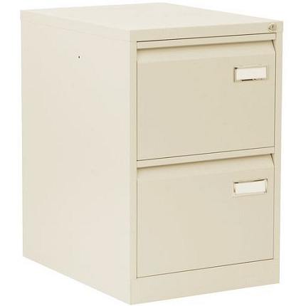 Jednořadá kovová kartotéka A4 Manutan Expert Pally, 2 zásuvky, béžová