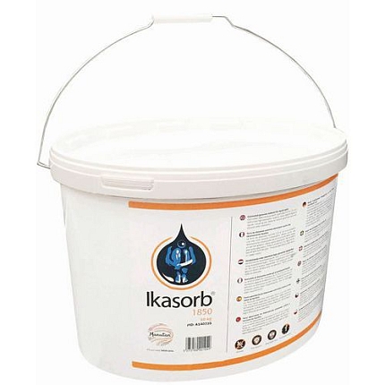 Sypký sorbent Ikasorb 1850, sorpční kapacita 10,5 l, balení kyblík 10 kg