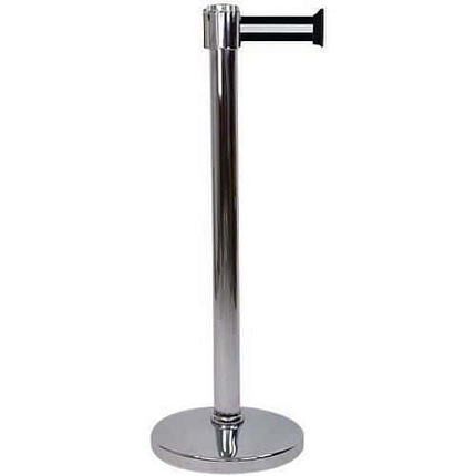 Zahrazovací sloupek Novap s pruhovaným černo/šedým páskem