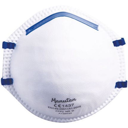 Respirátor Manutan Expert, stupeň ochrany FFP2, 20 ks