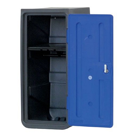 Plastová šatní skříň EMP, s policí, 1 oddíl, modrá