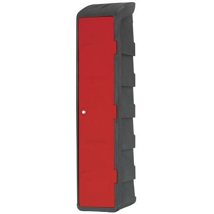 Plastová šatní skříň EMP, 1 oddíl, červená