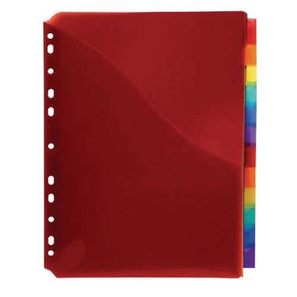 Barevné rozdružovače Exacompta, A4, 12 ks