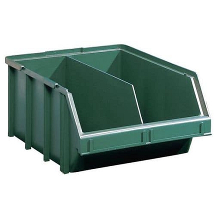 Plastový box zelený - délka 57 cm, objem 60 l, s přepážkou