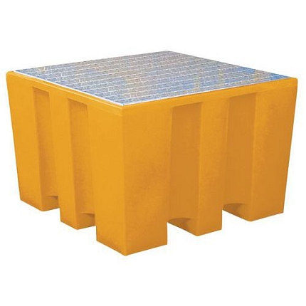 Plastová záchytná vana pod IBC a KTC kontejner s kovovým roštem - Manutan Expert