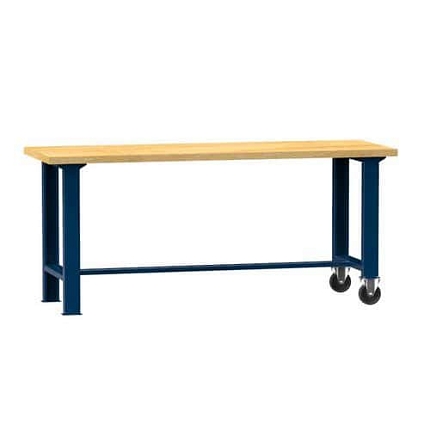 Mobilní dílenský stůl MPS4-720, 2000 x 700 x 880 mm, BUK, tmavě modrá