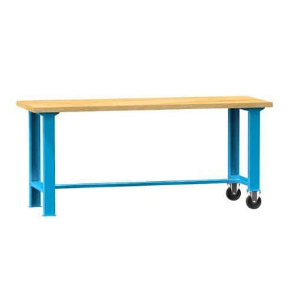 Mobilní dílenský stůl MPS4-720, 2000 x 700 x 880 mm, BUK, modrá