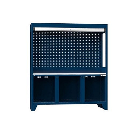 Kontrolní pracoviště, 1800 x 800 x 2030 mm, tmavě modrá