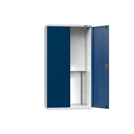 NC skříň s křídlovými dveřmi, 54x27D bez vybavení, šedá-tmavě modrá