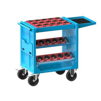 NC vozík 36x27D s vybavením, varianta 2, modrá