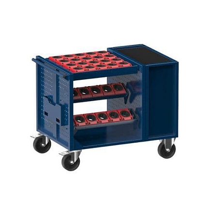 NC vozík 36x36D s vybavením, varianta 2, tmavě modrá