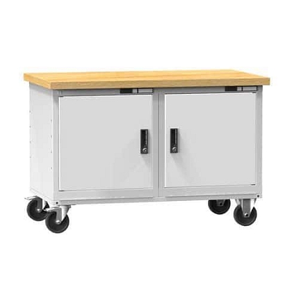 Mobilní dílenský stůl PPS-4, 1200 x 700 x 810 mm, BUK, šedá-šedá