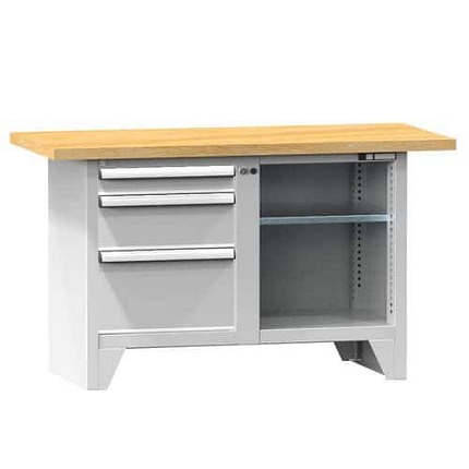 Modulární dílenské stoly PS1-4, 1500 x 700 x 880 mm, BUK