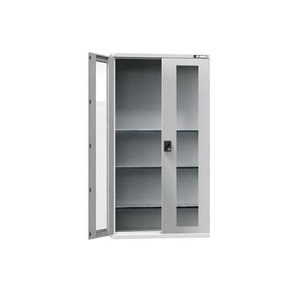 Nářaďová skříň SK2-001S, 1044 x 405 x 1950 mm, šedá-šedá