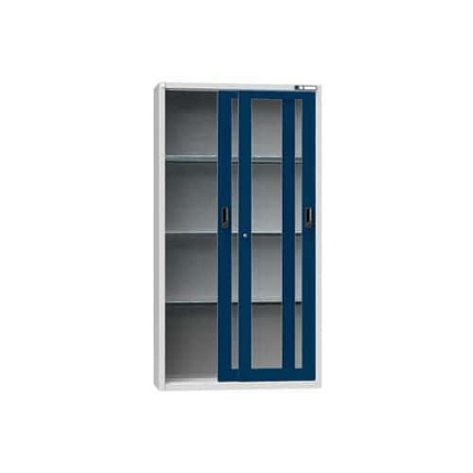 Nářaďová skříň SP1-001S, 1044 x 405 x 1950 mm, šedá-tmavě modrá