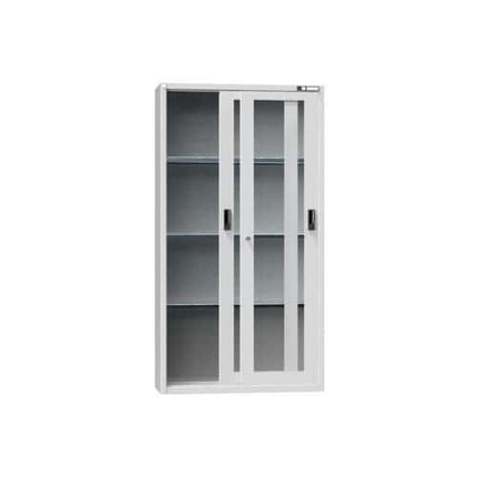 Nářaďová skříň SP1-001S, 1044 x 405 x 1950 mm, šedá-šedá