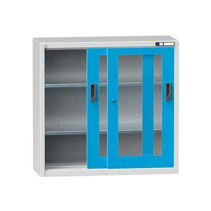 Nářaďová skříň SP1-002S, 1044 x 405 x 1000 mm, šedá-modrá