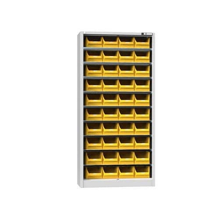 Skříň s boxy UK1-B1, 950 x 400 x 1950 mm, šedá