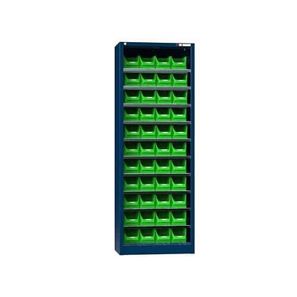 Skříň s boxy UK2-B1, 700 x 400 x 1950 mm, tmavě modrá