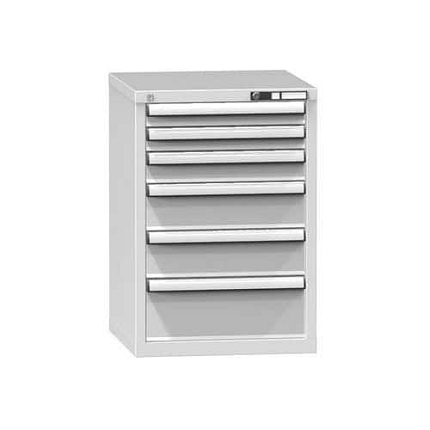 Zásuvková skříň ZA7, 578 x 600 x 840 mm, šedá-šedá